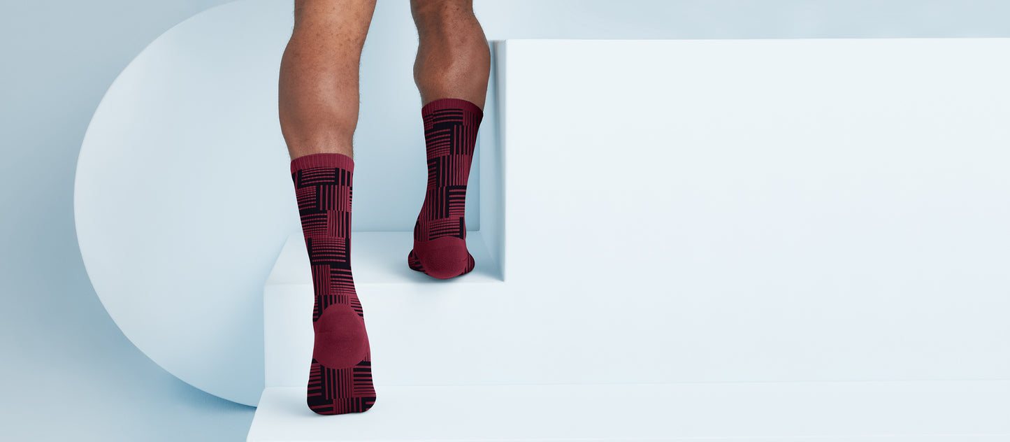 MoveMe Crew Sock | Basket Plaid