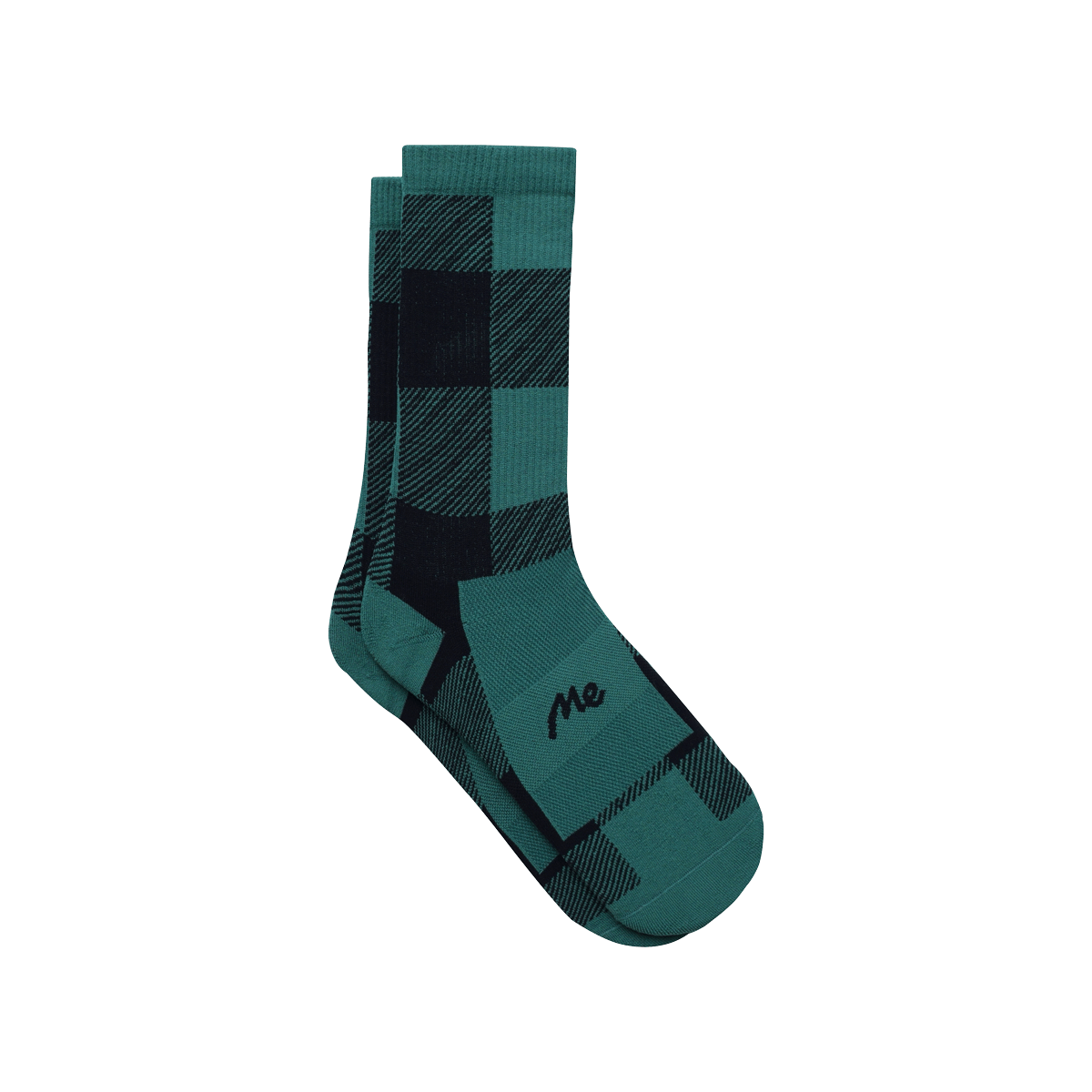 MoveMe Crew Sock | Green Plaid