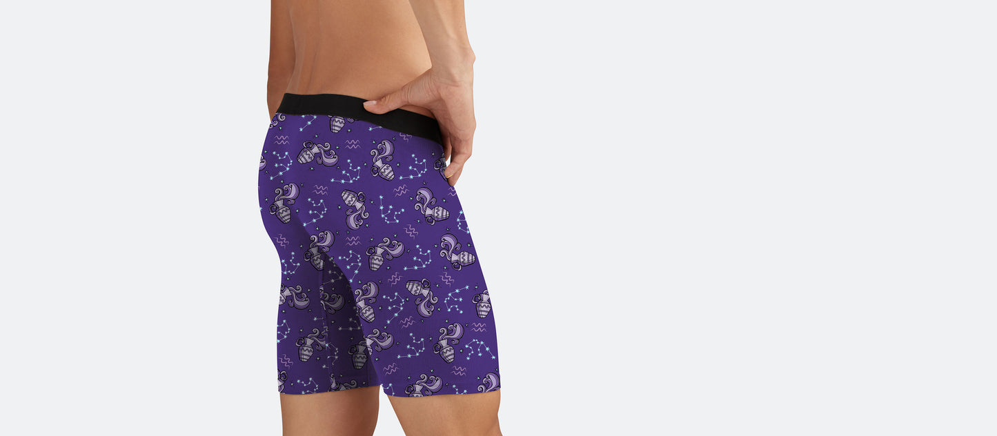 Long Boxer Brief w/ Fly | Aquarius