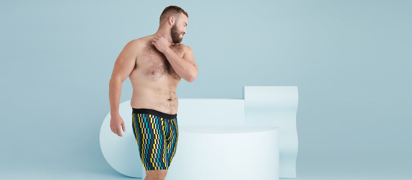 MoveMe Long Boxer Brief w/ Fly | Color Block