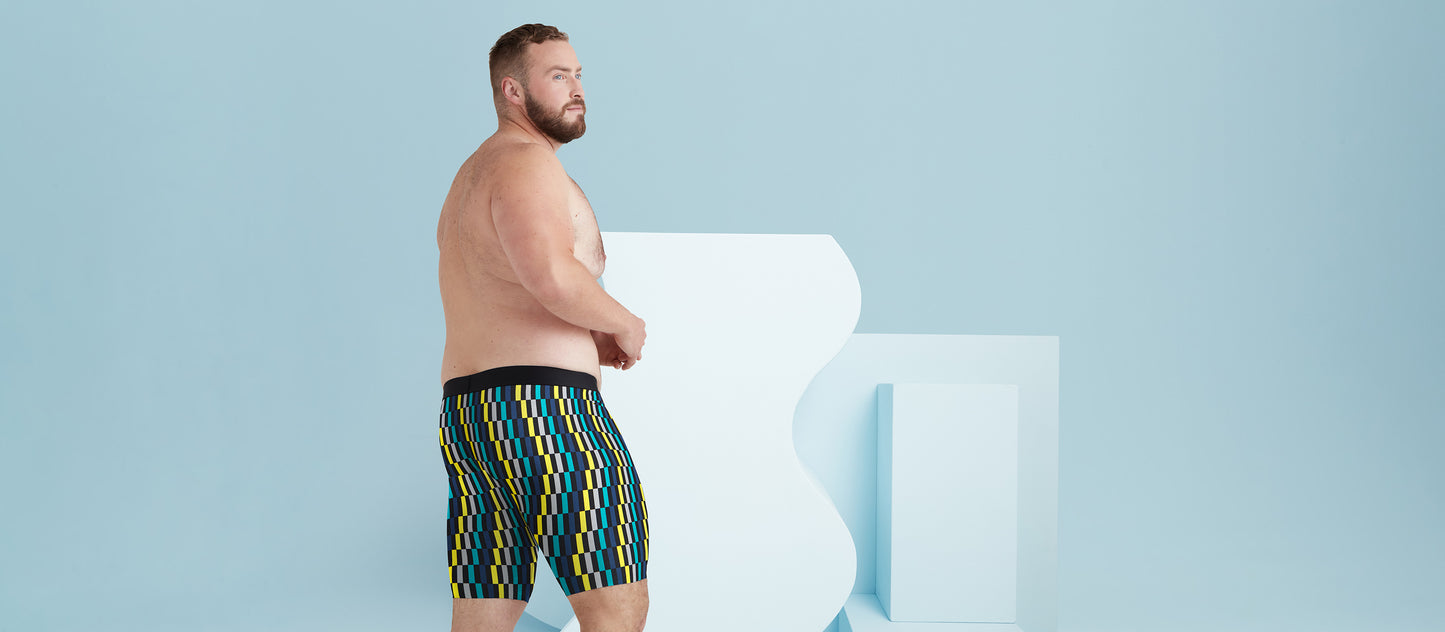 MoveMe Long Boxer Brief w/ Fly | Color Block