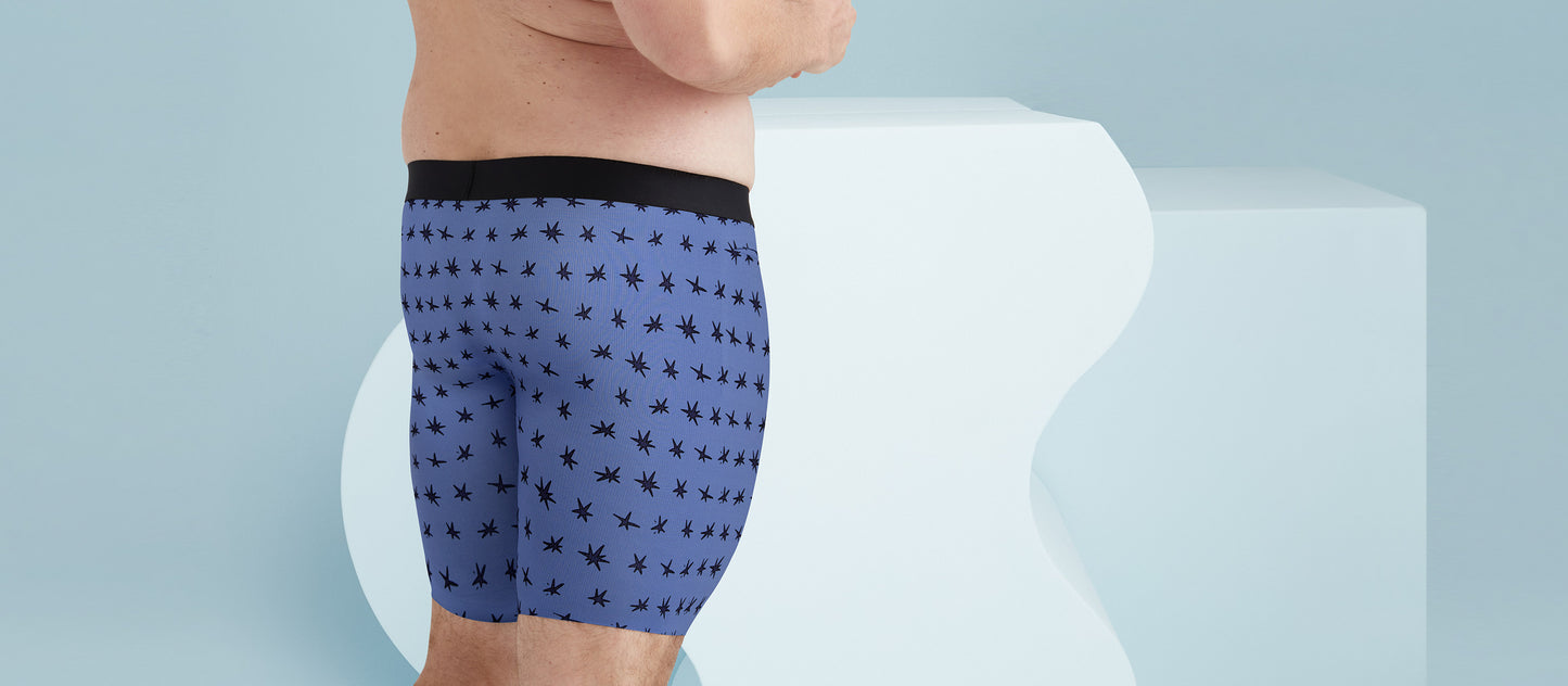 MoveMe Long Boxer Brief w/ Fly | Night Sky