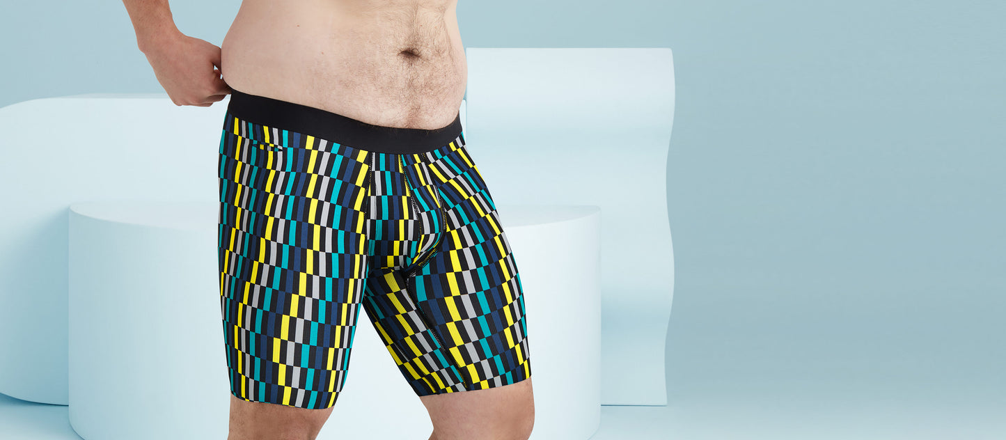 MoveMe Long Boxer Brief w/ Fly | Color Block