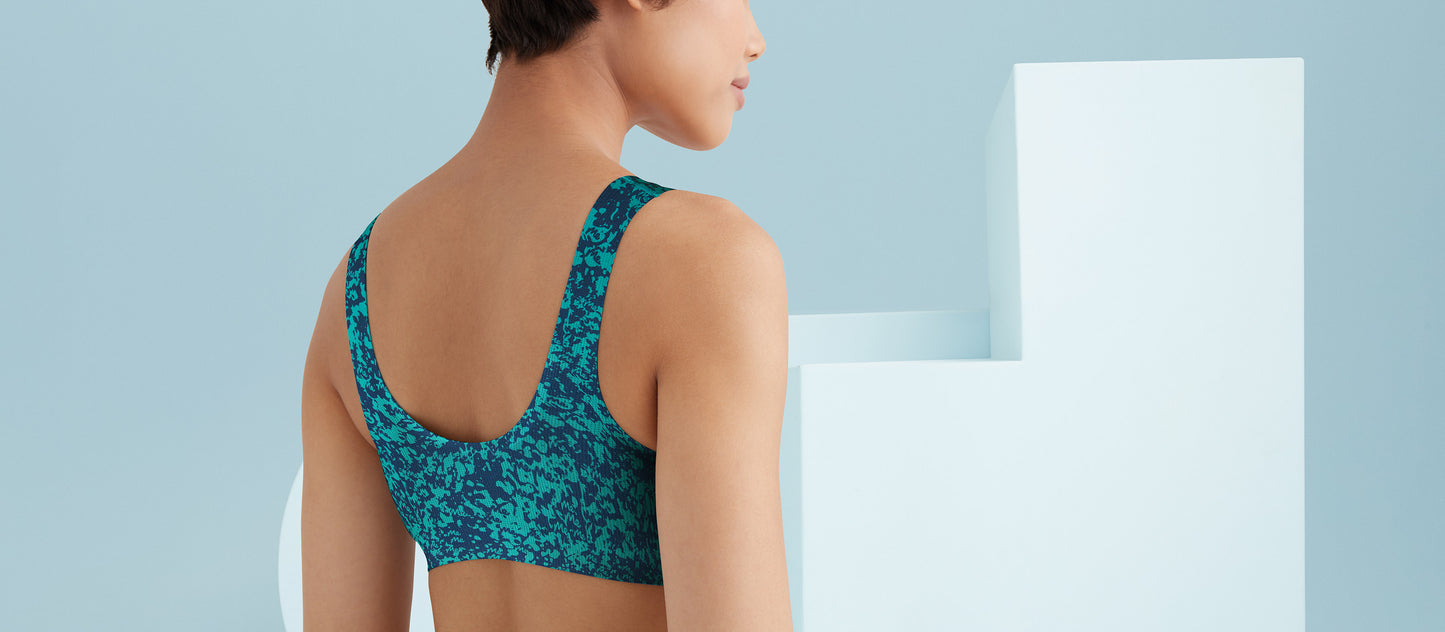 MoveMe Scoop Bralette | Blue Marble