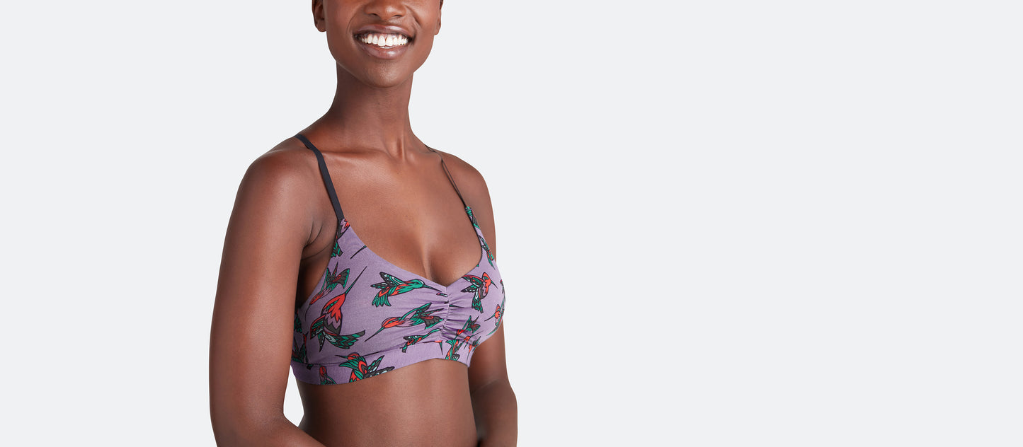 FeelFree Ruched Bralette | Hummingbirds