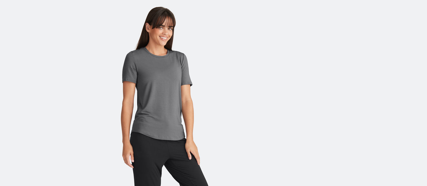 Women's Modal Crew Tee | Grey