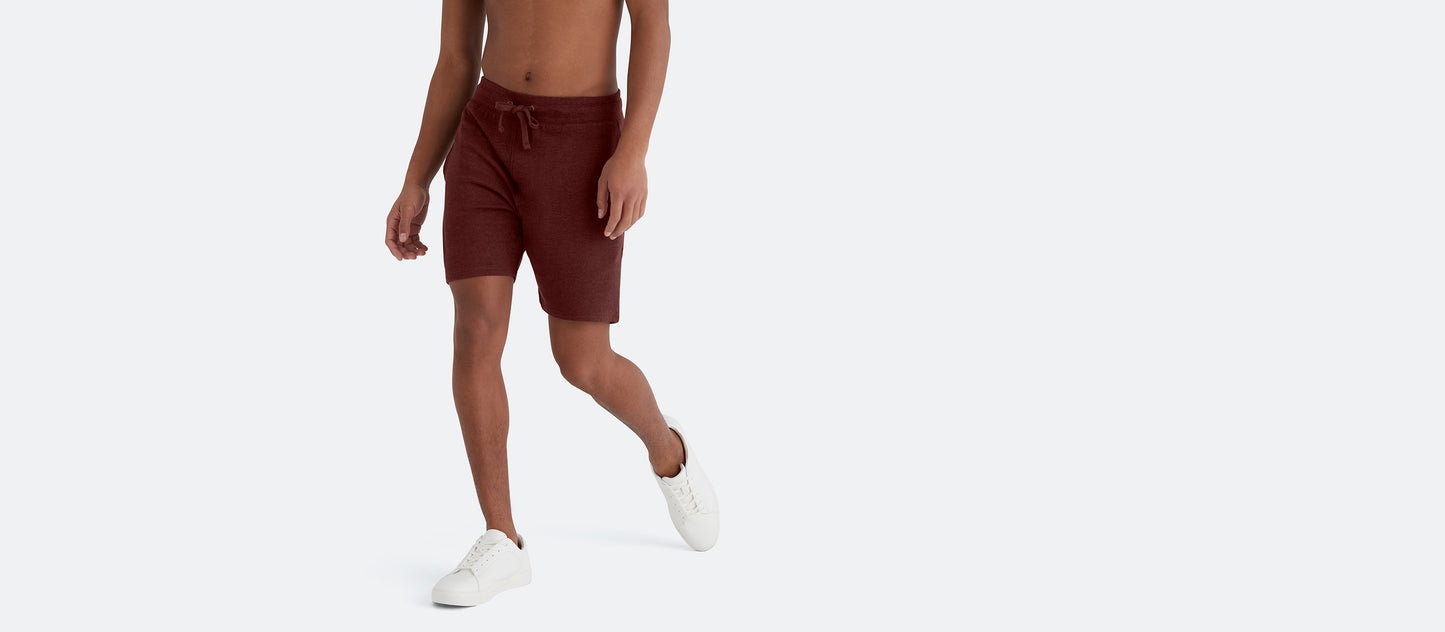 Men's French Terry Shorts | Heather Burgundy