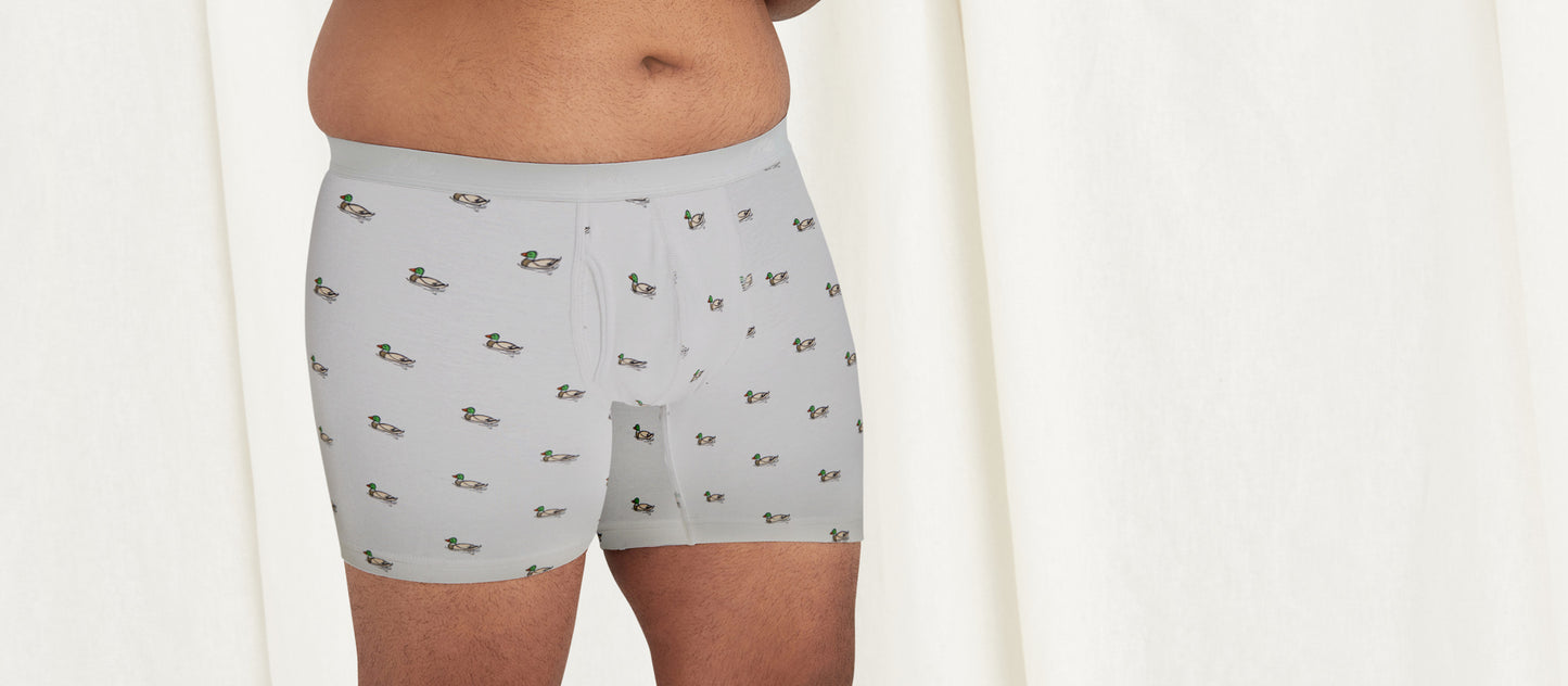 Stretch Cotton Boxer Brief w/ Fly | Ducks