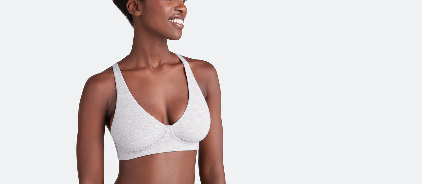 FeelFree Longline Bralette | Heather Grey