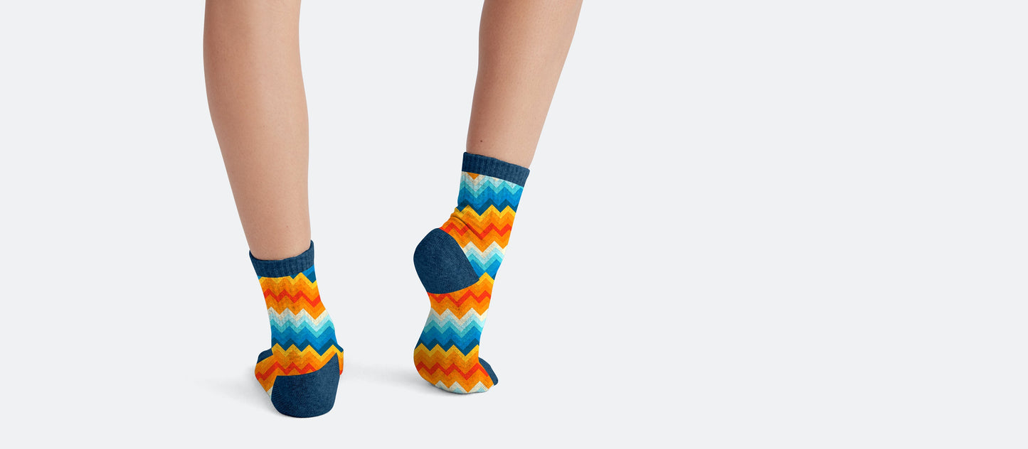 Quarter Sock | Groovy Chevron