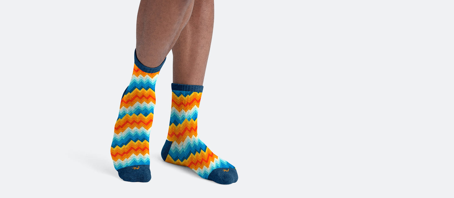 Quarter Sock | Groovy Chevron