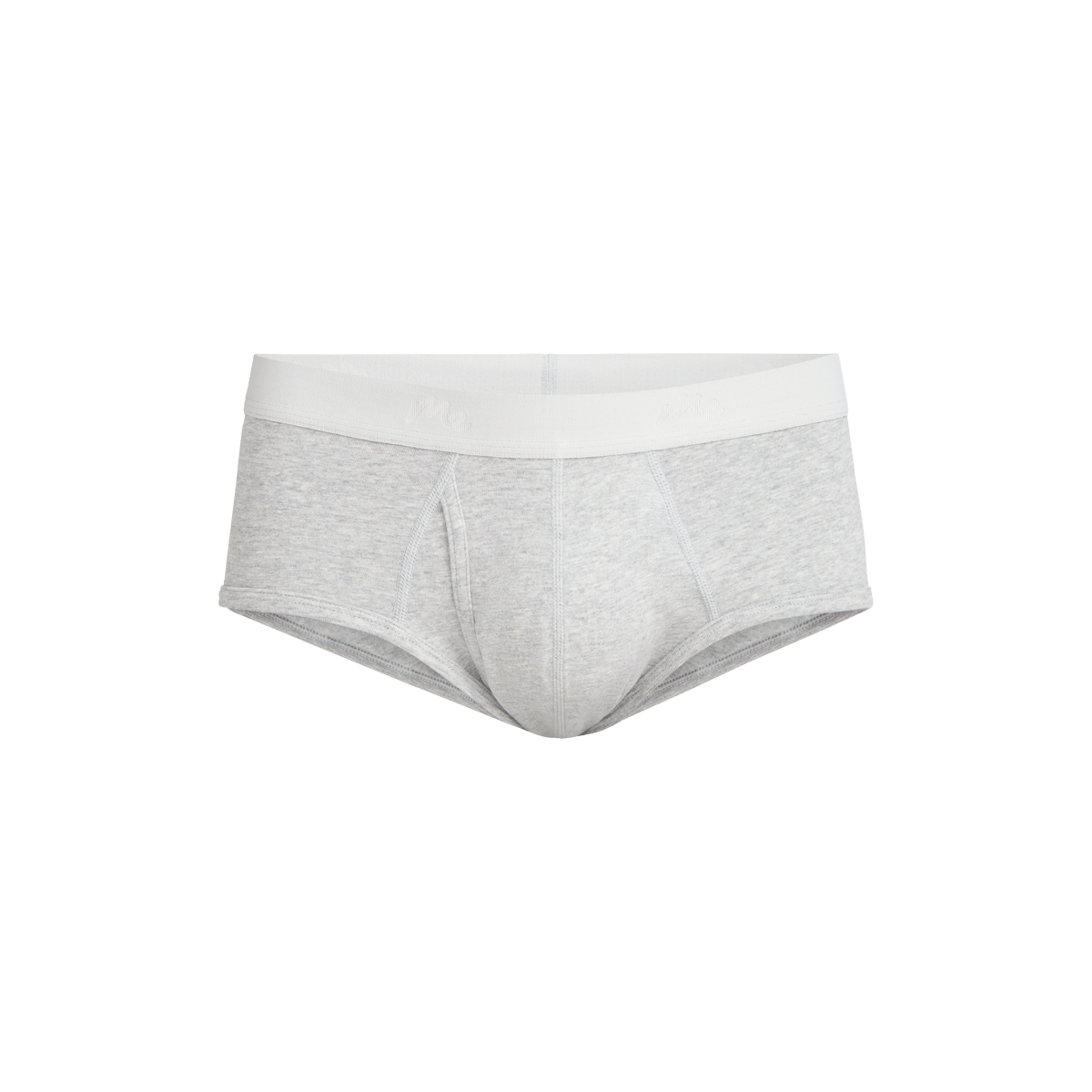 Stretch Cotton Brief w/ Fly | Heather Grey