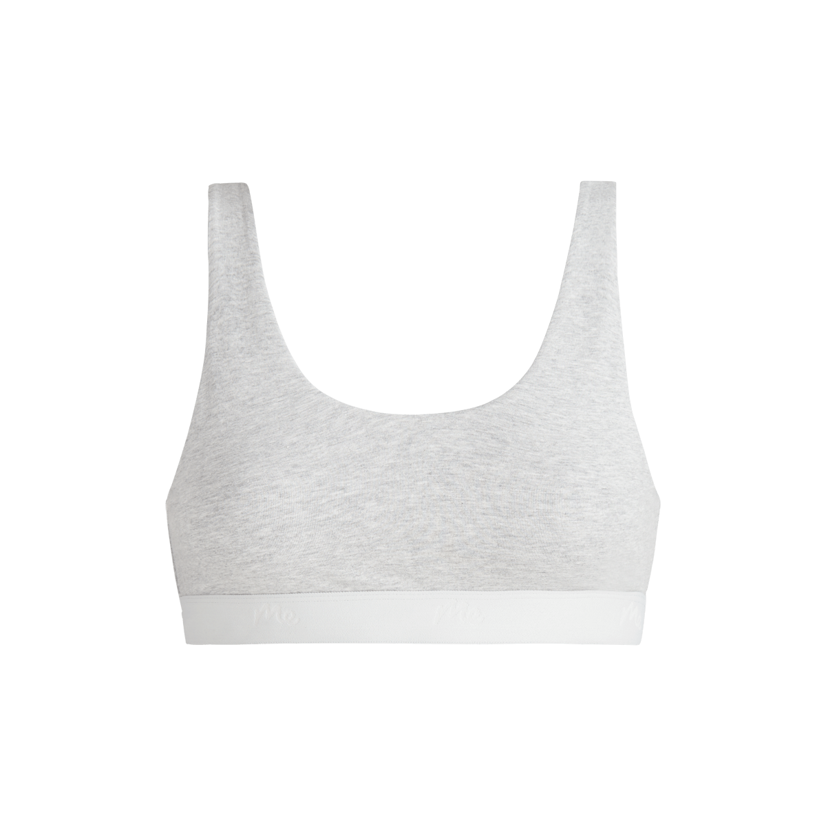 Stretch Cotton U-Neck Bralette | Heather Grey