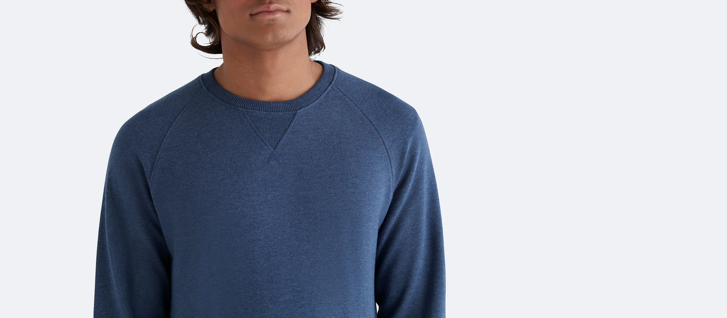 Men's French Terry Crew Sweatshirt | Heather Navy