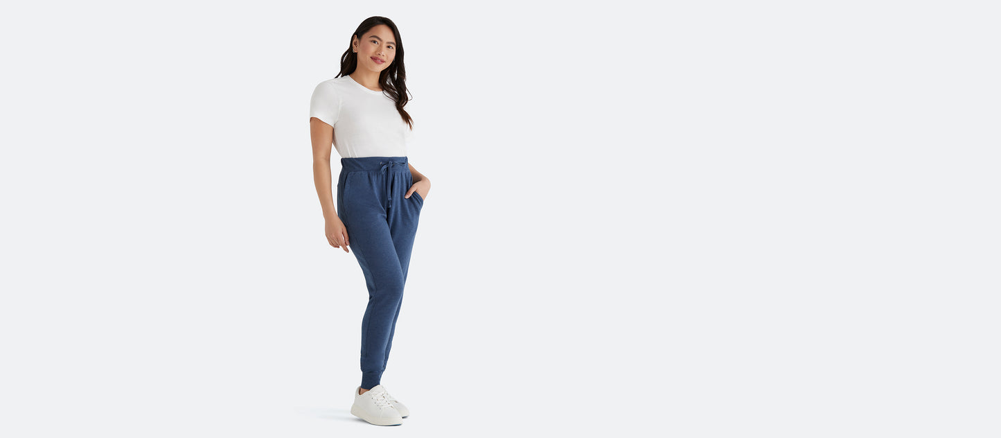 Women's French Terry Jogger | Heather Navy