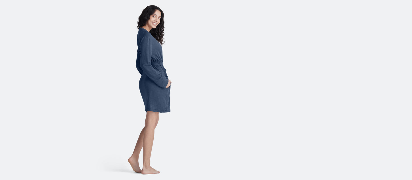 Women's Modal Robe | Heather Navy