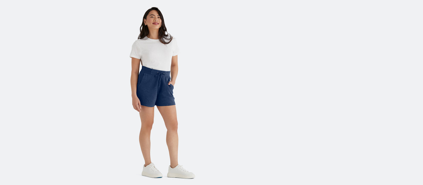 Women's French Terry Shorts | Heather Navy