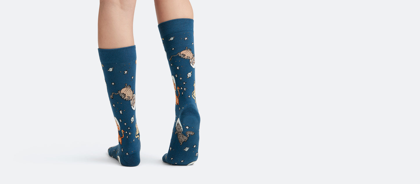 Heritage Crew Sock | Houston, We Have A Purr-oblem