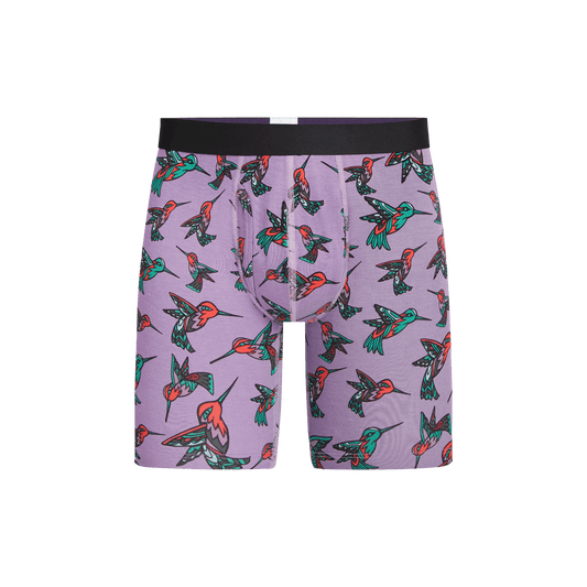 Long Boxer Brief w/ Fly | Hummingbirds