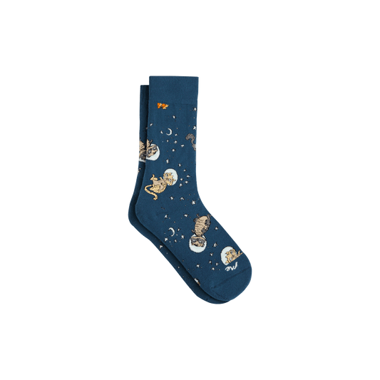 Crew Sock | Houston, We Have A Purr-oblem