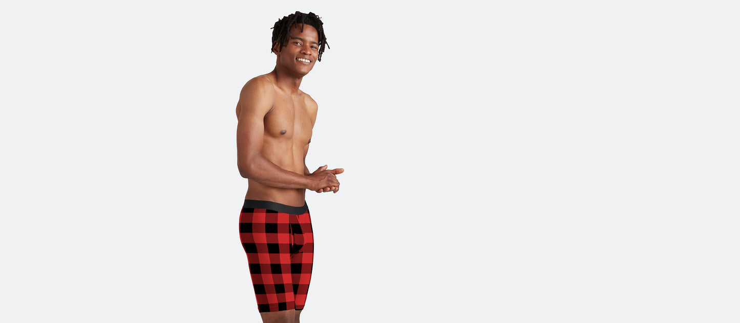 UltraModal™ Core Long Boxer Brief w/ Fly | Buffalo Check