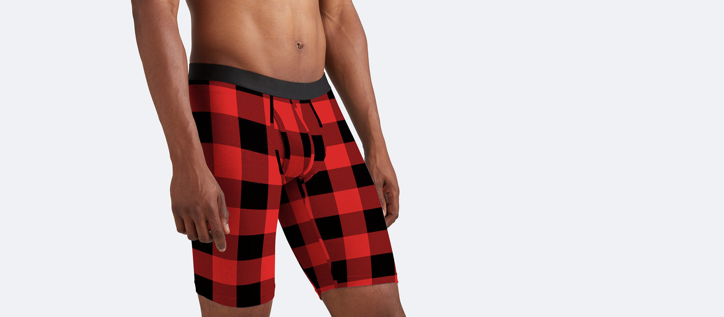 UltraModal™ Core Long Boxer Brief w/ Fly | Buffalo Check