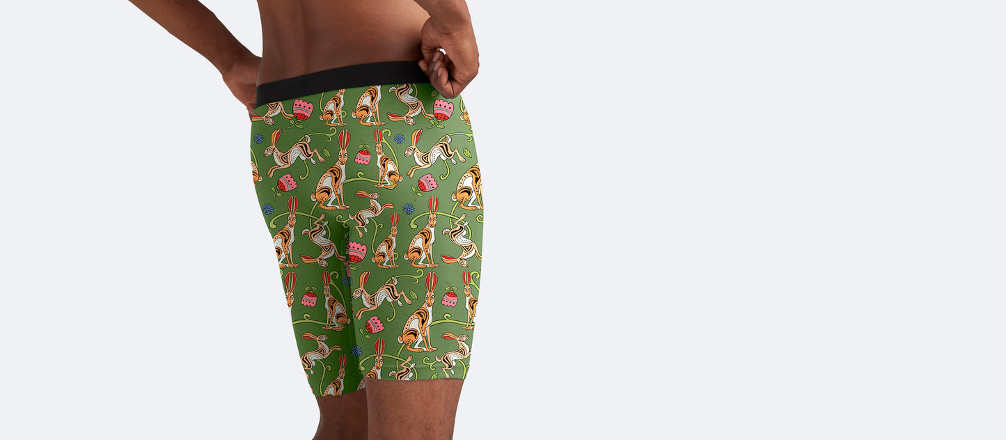 UltraModal™ Core Long Boxer Brief w/ Fly | Love, Flowers, & Hares