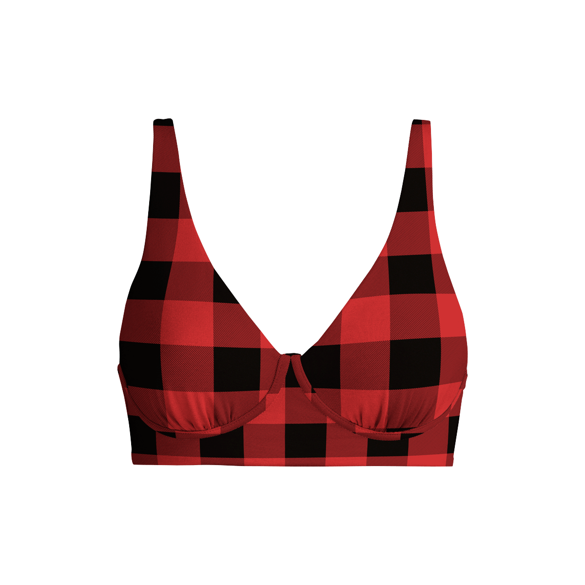 FeelFree Longline Bralette | Buffalo Check