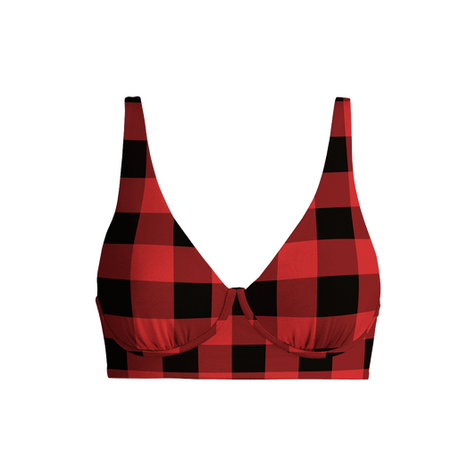 FeelFree Longline Bralette | Buffalo Check