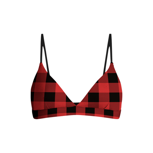 FeelFree Triangle Bralette | Buffalo Check