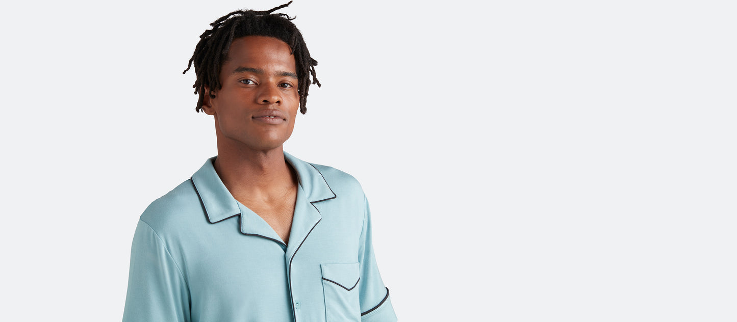 UltraModal™ Short Sleeve PJ Set - Men's| Ice Blue
