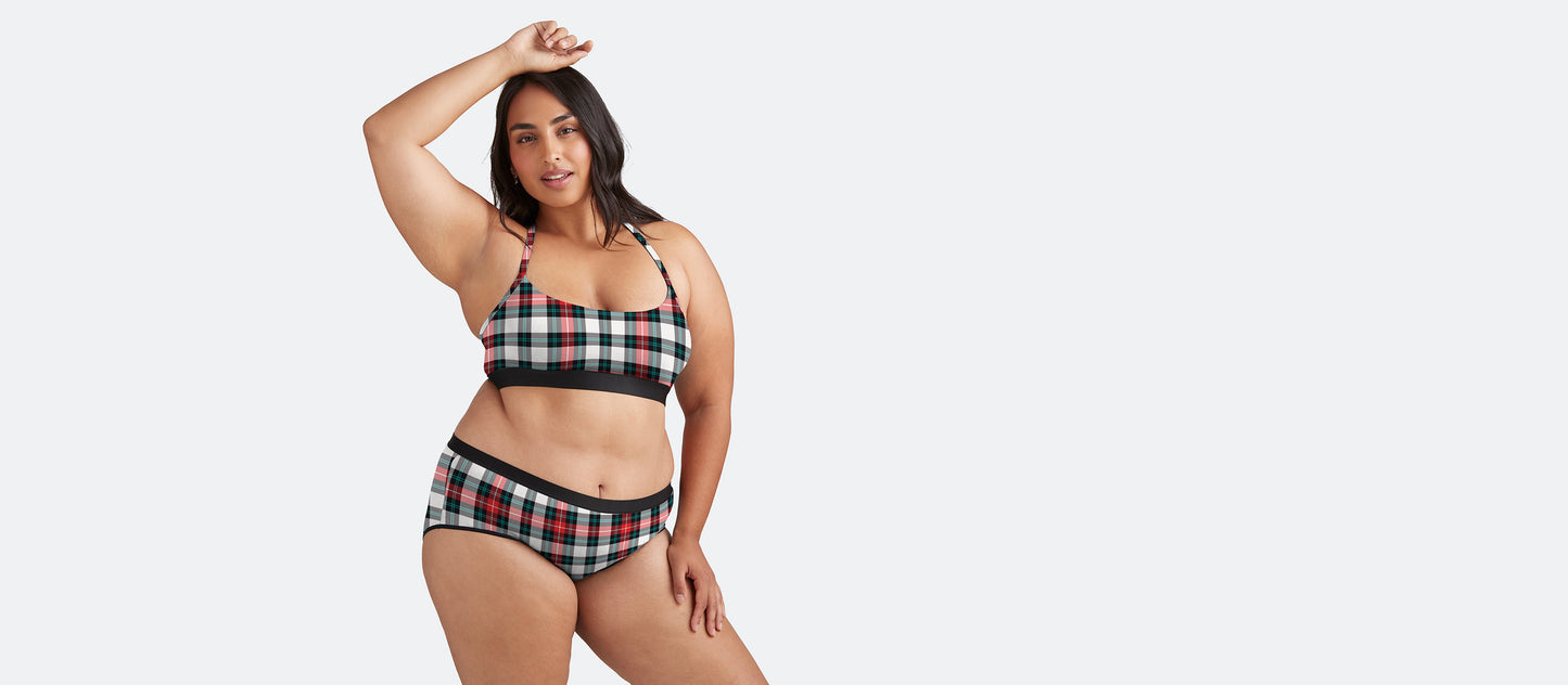 UltraModal™ Core T-Back Bralette | Tartan Plaid