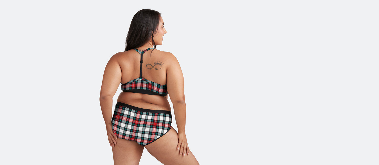 UltraModal™ Core T-Back Bralette | Tartan Plaid