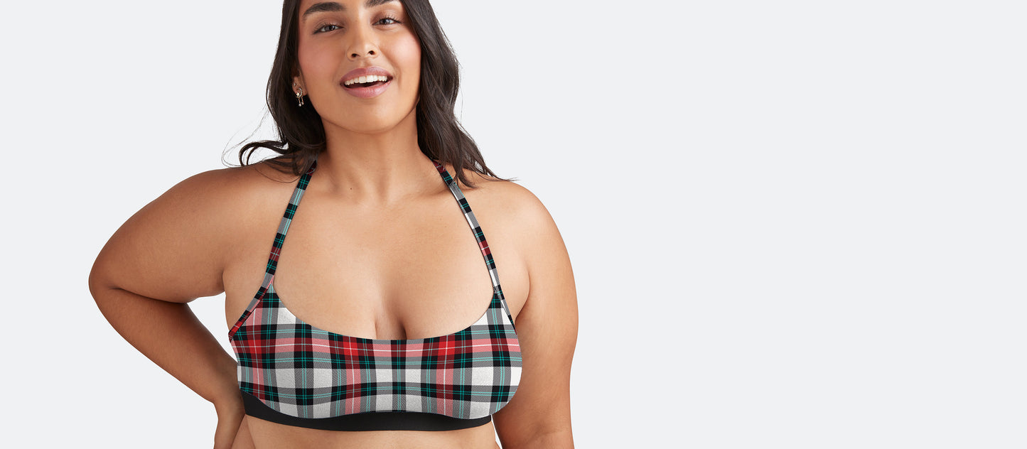 UltraModal™ Core T-Back Bralette | Tartan Plaid