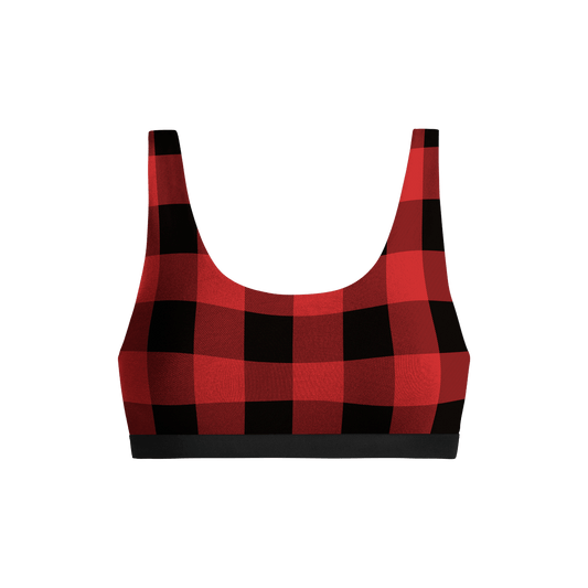 UltraModal™ Core Scoop Bralette | Buffalo Check