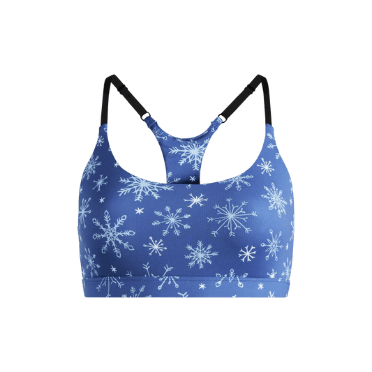 MoveMe Racerback Bralette | Snowflakes