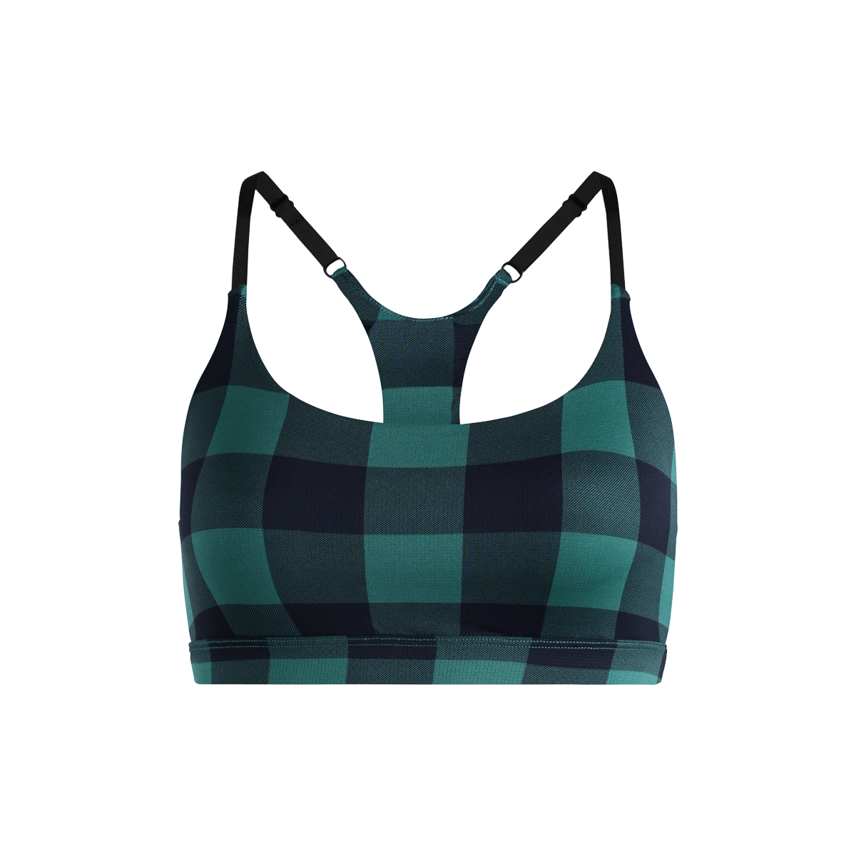 MoveMe Racerback Bralette | Green Plaid