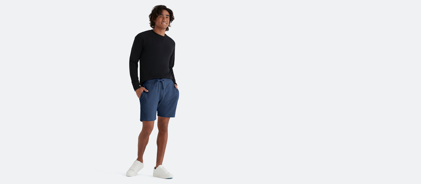 Men's French Terry Shorts | Heather Navy