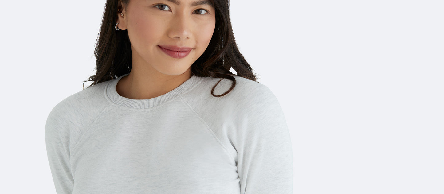 Women's French Terry Crew Sweatshirt | Light Heather Grey