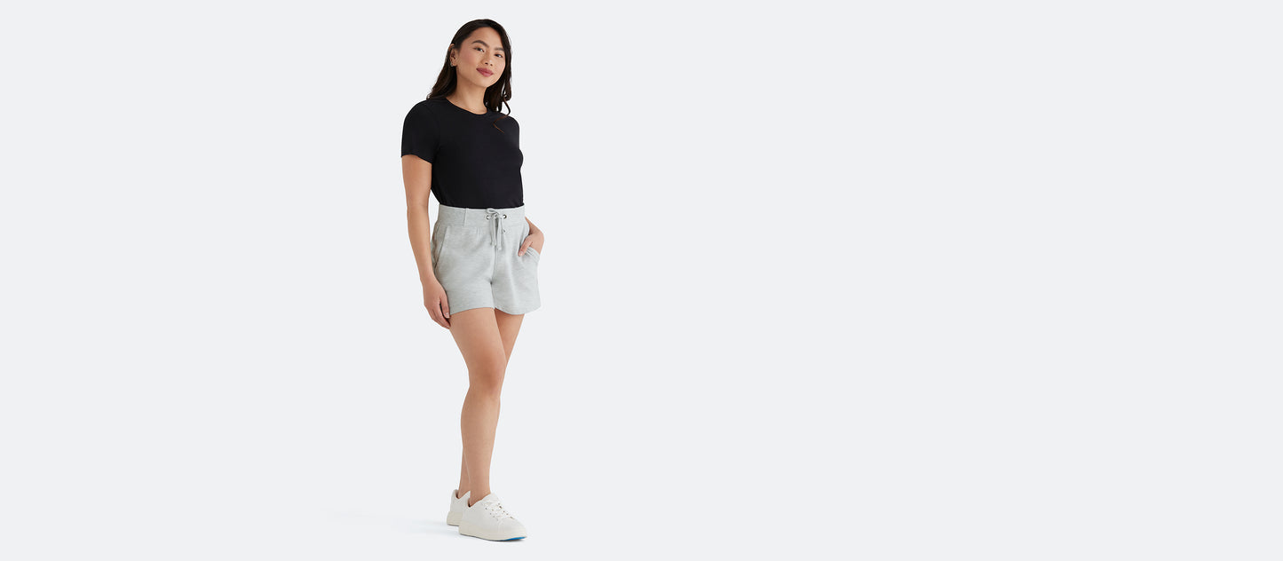 Women's French Terry Shorts | Light Heather Grey