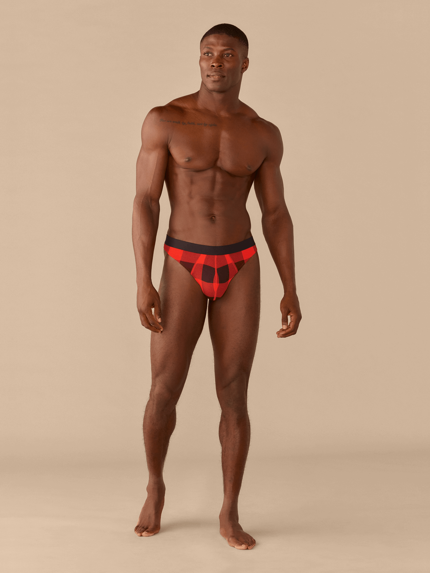 Pouch Front Thong | Buffalo Plaid