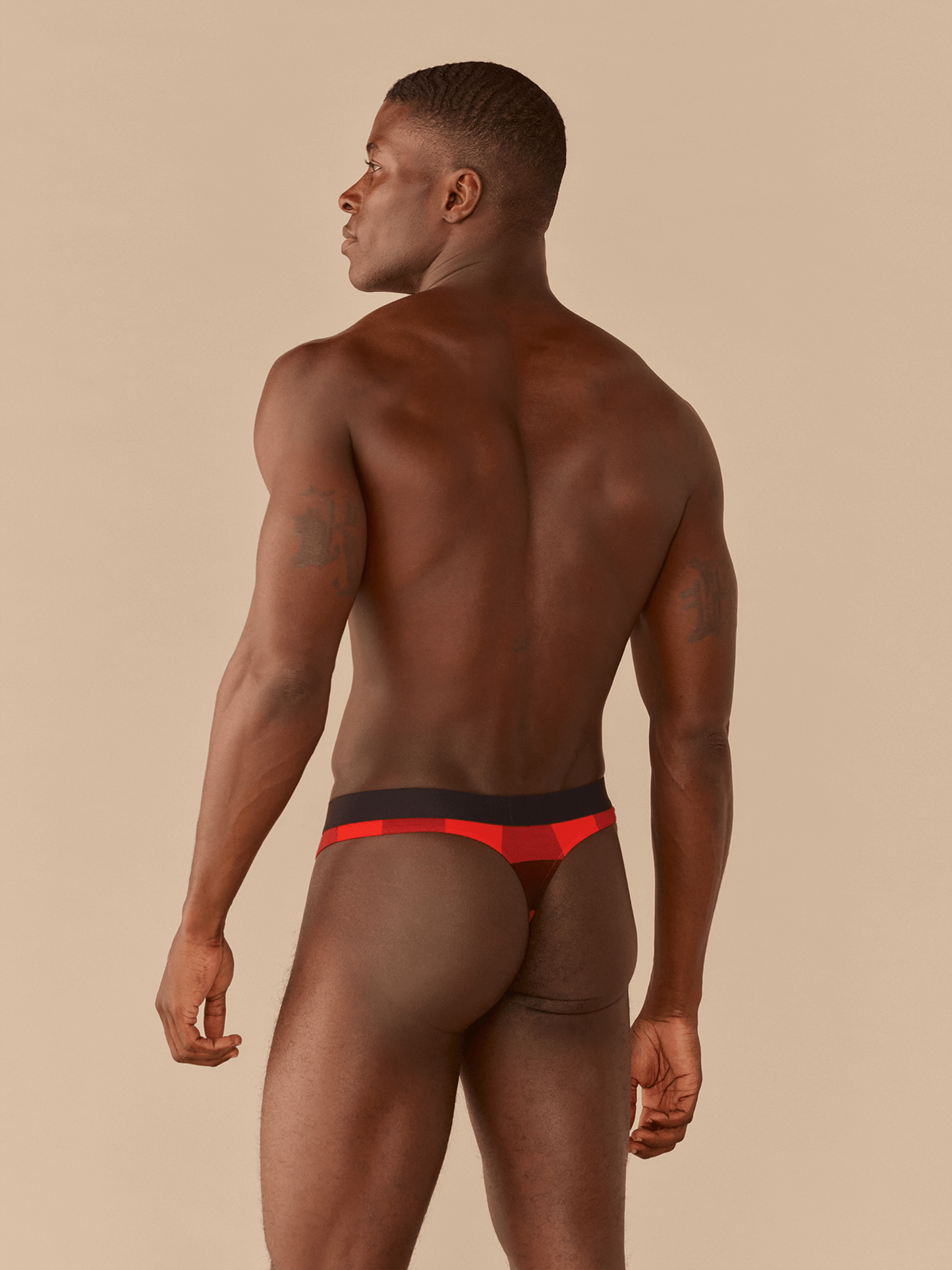 Pouch Front Thong | Buffalo Plaid