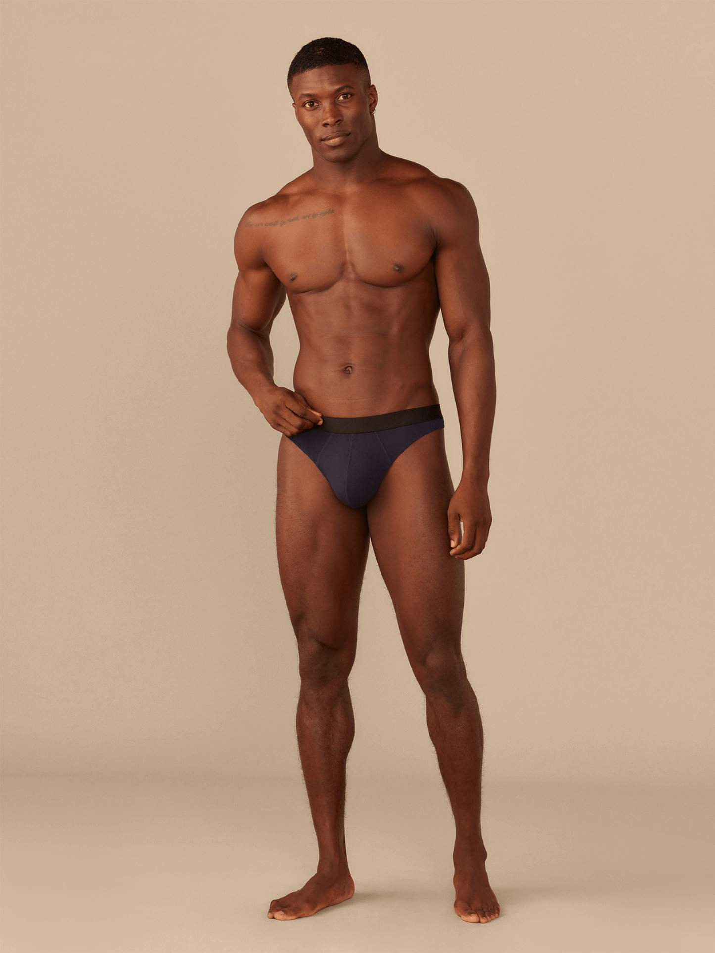 Pouch Front Thong | Dark Sapphire