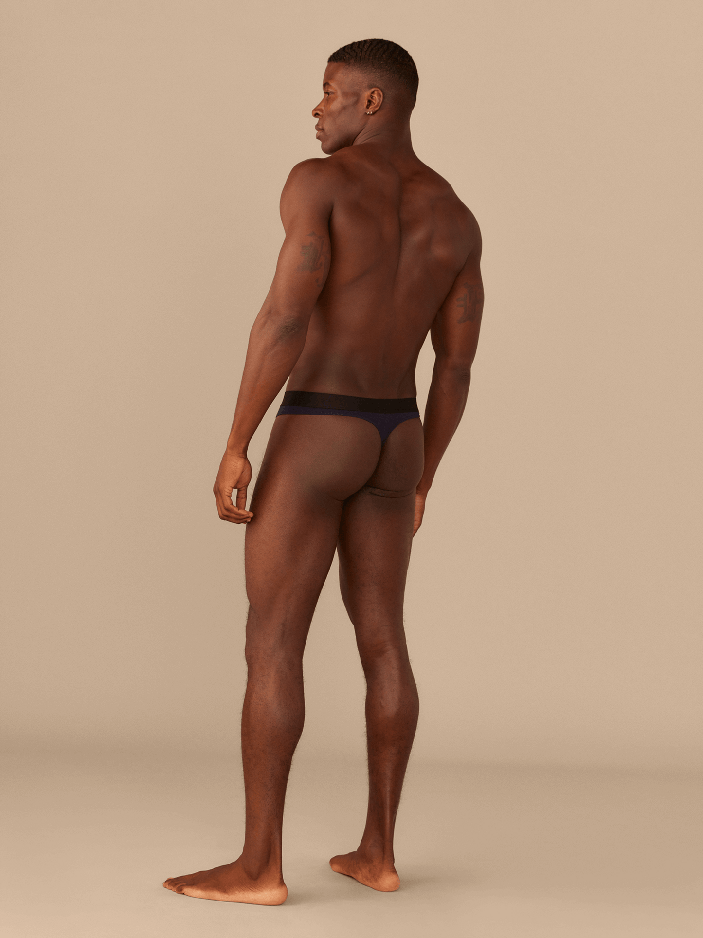 Pouch Front Thong | Dark Sapphire