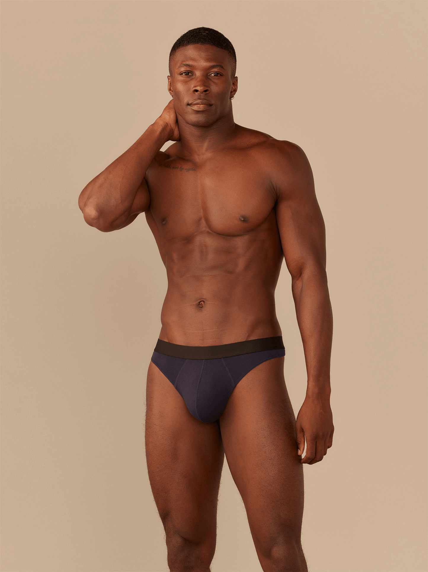 Pouch Front Thong | Dark Sapphire