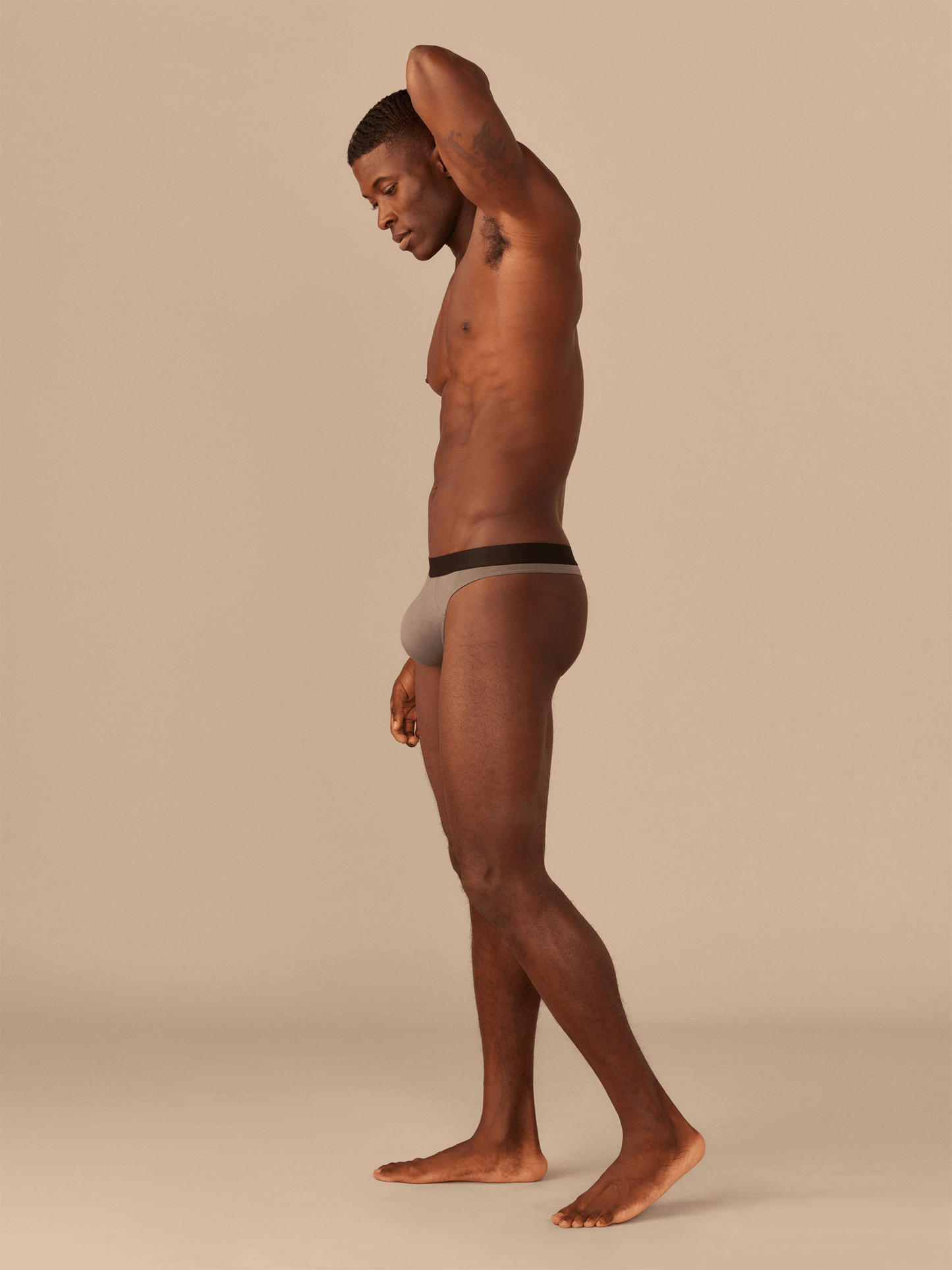 Pouch Front Thong | Grey