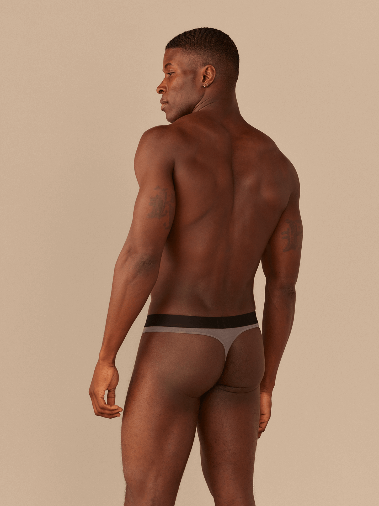 Pouch Front Thong | Grey