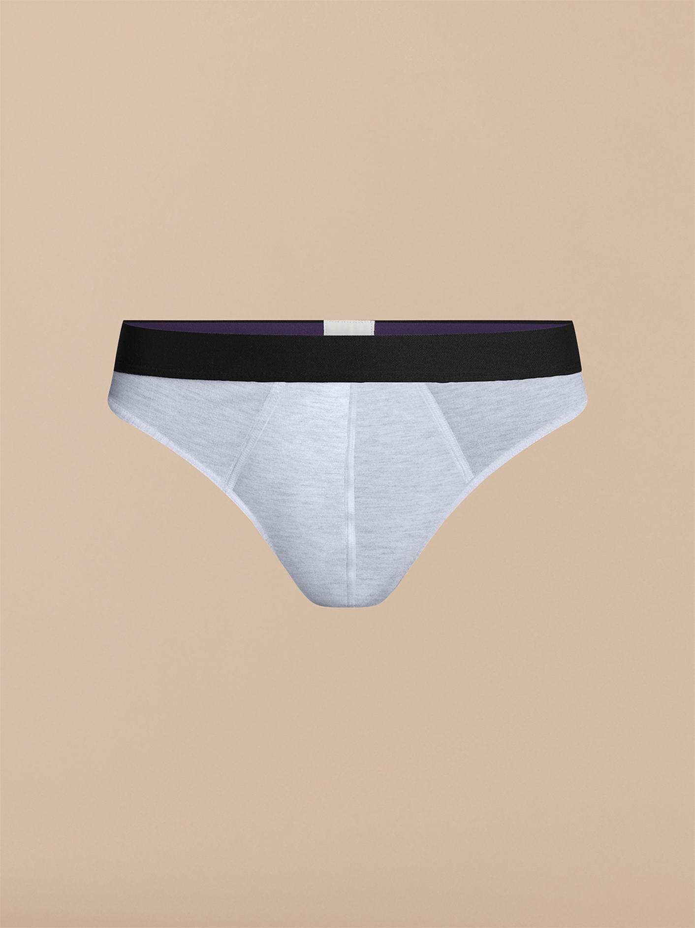 Pouch Front Thong | Heather Grey