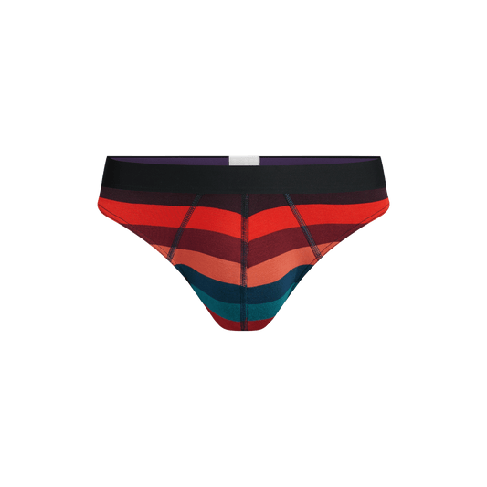 Pouch Front Thong | Bright Stripes