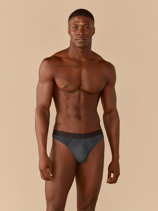 UltraModal™ Core Pouch Front Thong | Heather Charcoal